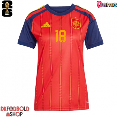 Spanien Martin Zubimendi #18 Hjemmebanetrøje Dame VM 2026 Kort ærmer